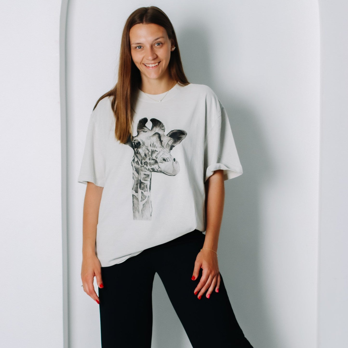 Giraffe | Oversized Cotton T-shirt