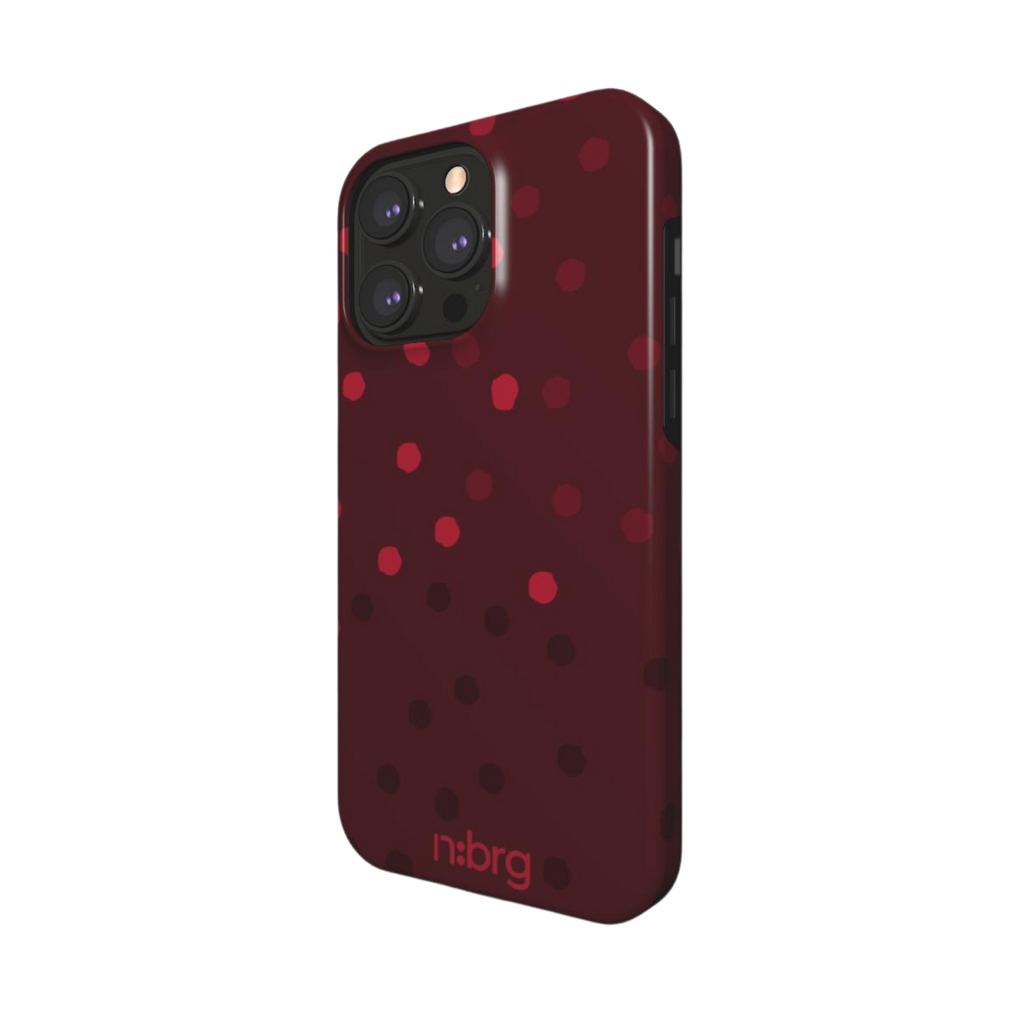 burgundy dots | double layer phone case