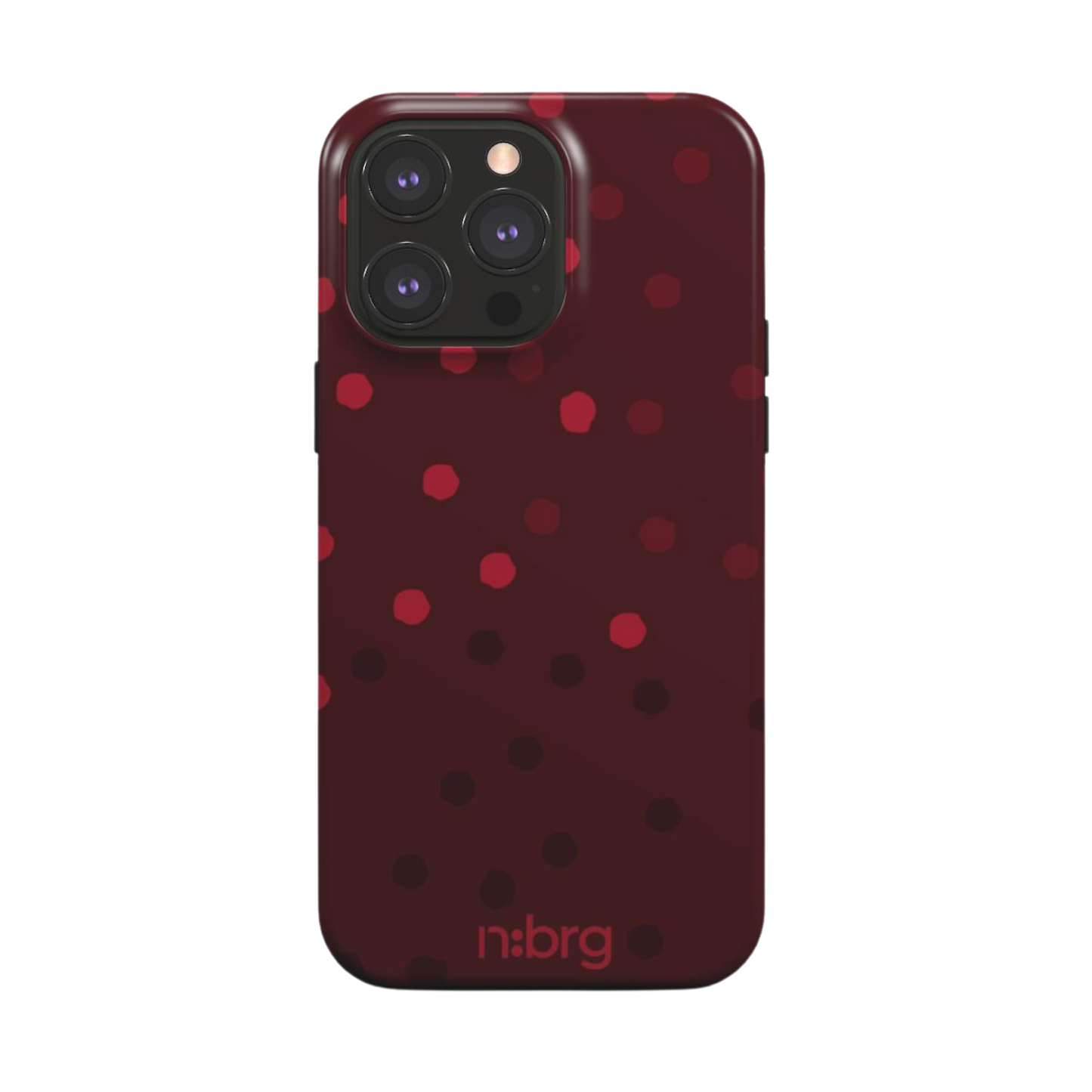 burgundy dots | double layer phone case