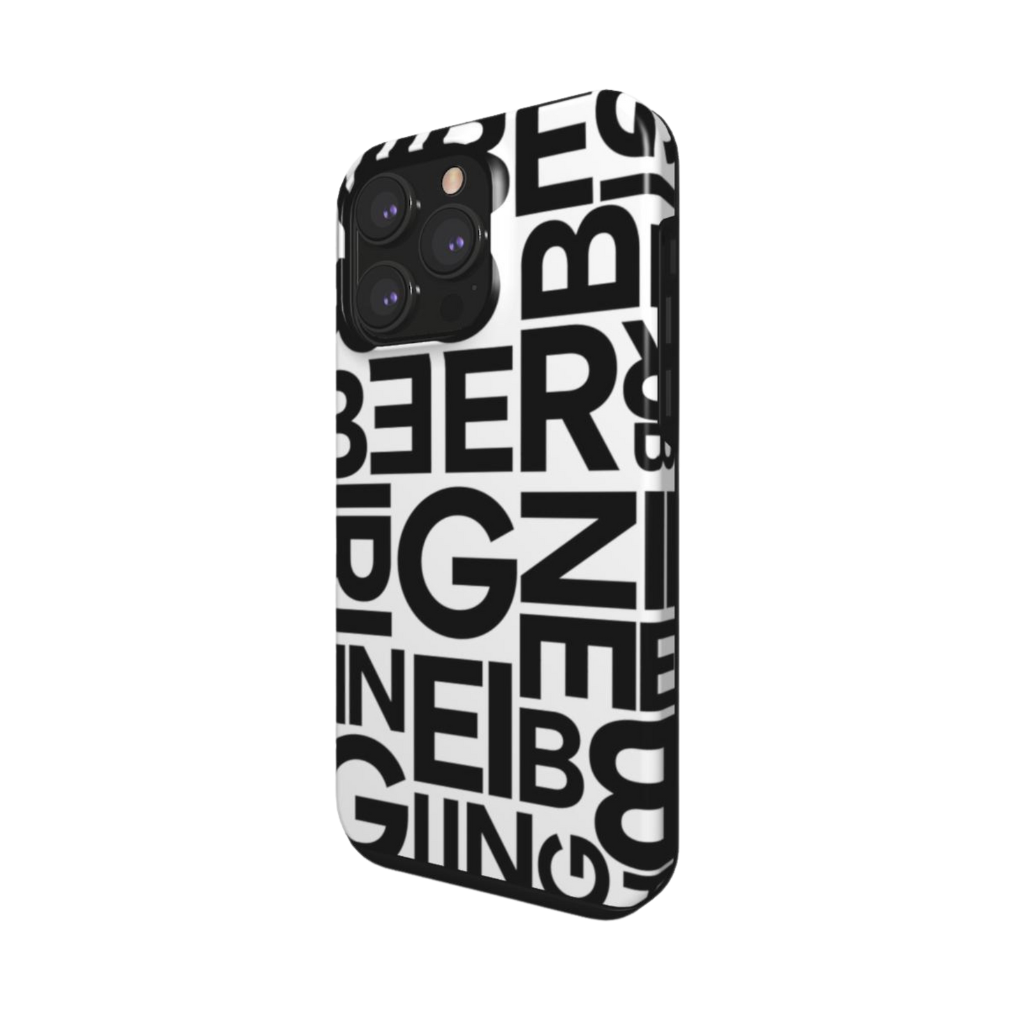 black letters | double layer phone cover