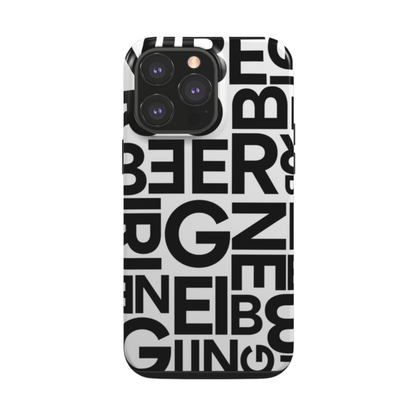 black letters | double layer phone cover