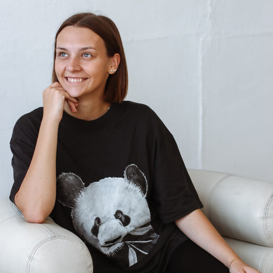 Panda | Oversized Kokvilnas t-krekls